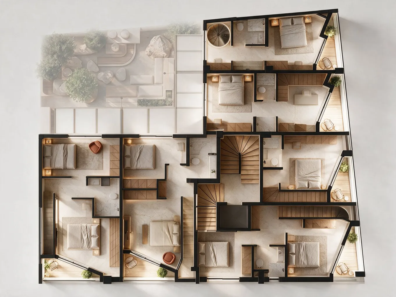 Floor plan of the upper level
